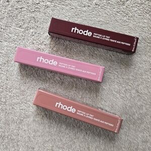 NIB - RHODE Peptide Lip Tint Nourishing Glaze Set in Toast, Ribbon, PBJ